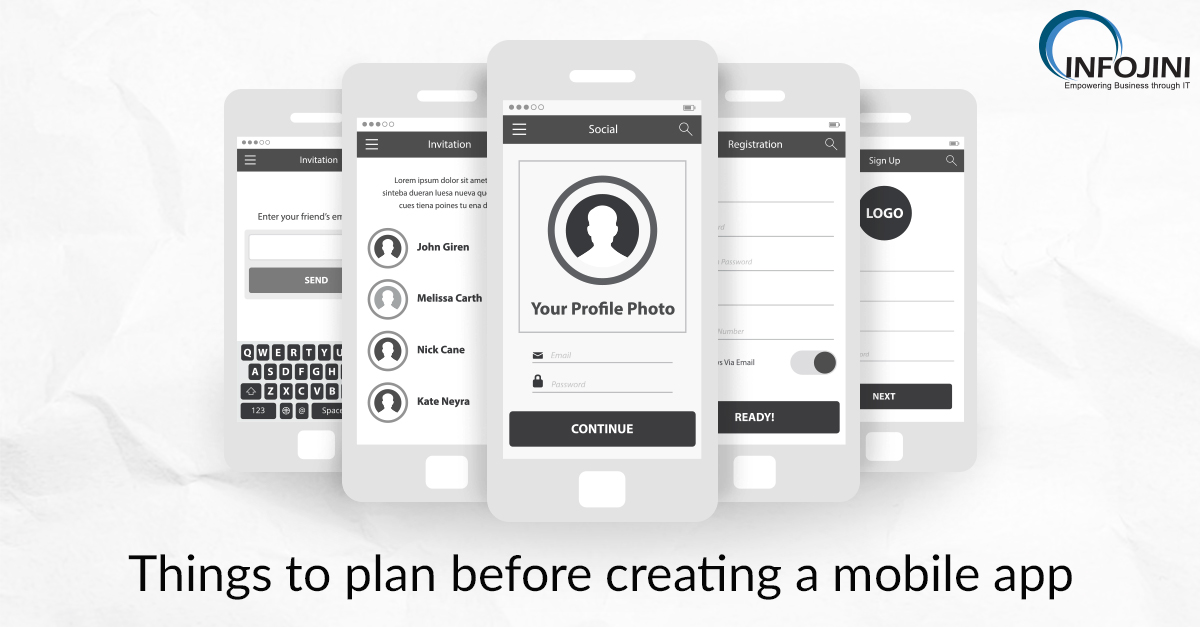 Things to plan before creating a mobile app